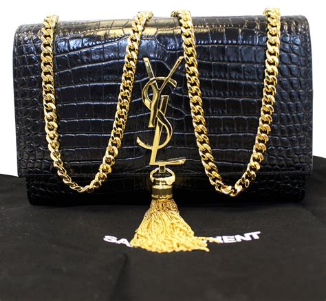 ysl black suede and gold logo purse|YSL black crossbody purse.